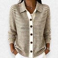 Mavis™ — Striped Button Cardigan