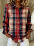 Phyllis™ — Casual Plaid Blouse