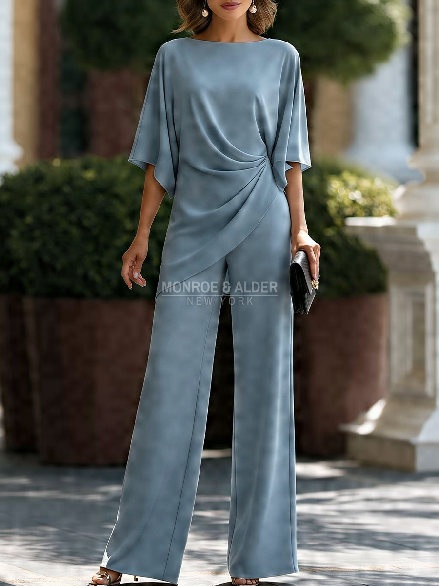 Rosamund set in dusty blue