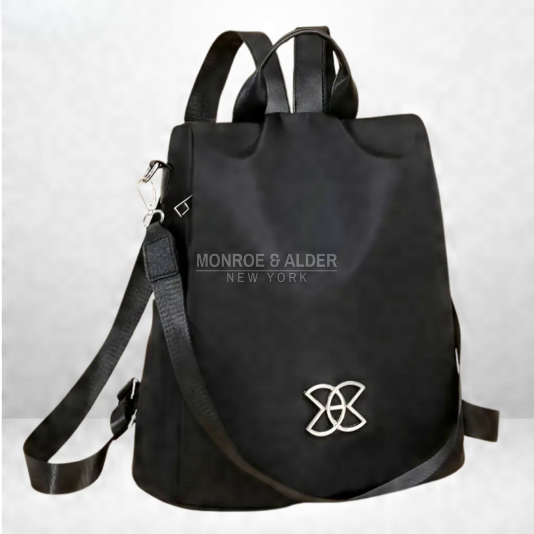 Rosanne anti-theft bag in black, front view